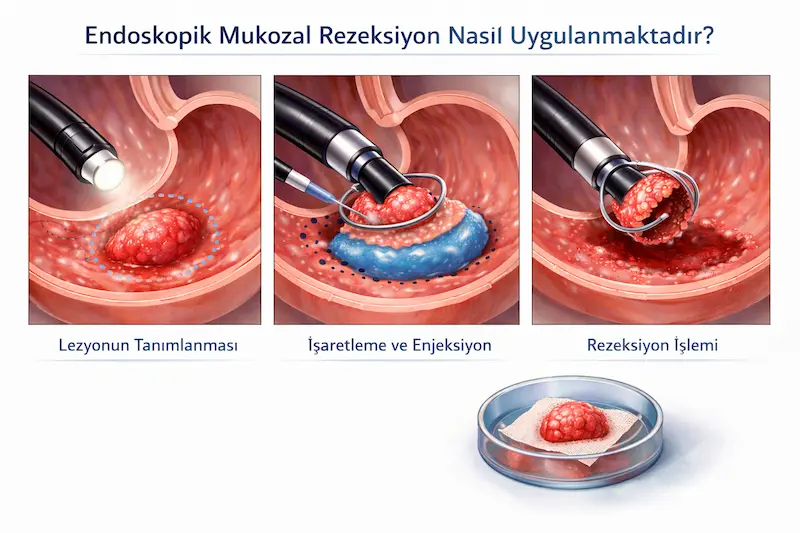 Endoskopik Mukozal Rezeksiyon Nasıl Uygulanmaktadır?